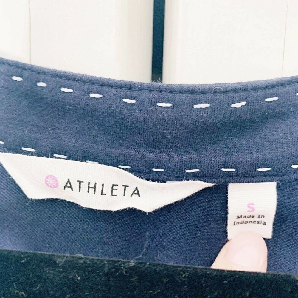 Athleta Sleeveless Tank Dress Navy Blue Pocket- S - Picture 7 of 10